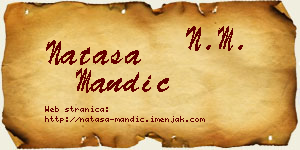 Nataša Mandić vizit kartica
